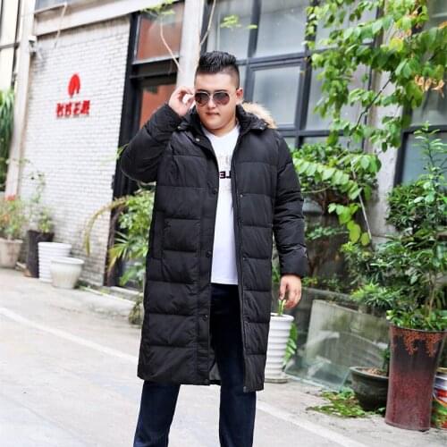 Mens Korean style, plus size, winter coat, long, white, duck down, down jacket, mens, warm