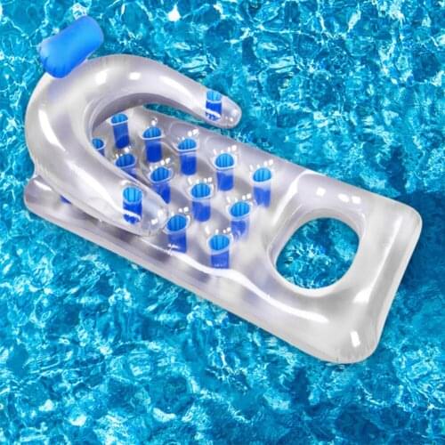 Inflatable Water Hammock PVC Floating Row Water Pleasure Lounger Chair Floating Bed for Swimming Beach Water Pool