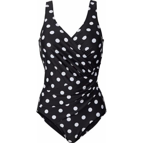 New One Piece Swimsuit Women Plus Size Swimwear Retro Vintage Bathing Suits Beachwear Print Swim Wear Monokini 4X