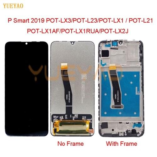 ORIGINAL 6.21" For Huawei P Smart 2019 LCD Display 10-Touch + Frame Touch Screen Digiziter Assembly For POT-LX1 L21 LX3 LCD