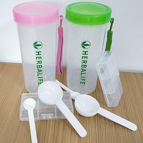 New 4pcs/set 500ml Herbalife Nutrition plastic bottle sports shake water milk juice Handy bottle with rope Equal Measure bottle