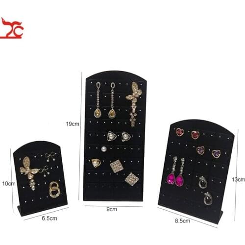 12/24/36 Pairs Black Earring Holder Rack Earrings Display Stand Plastic Earring Organizer Jewelry Rack Organizador De Joyas