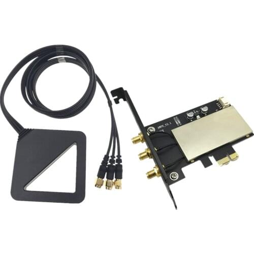With External Antenna AC 1300M Dual-Band PCI-E BCM94360CS BT4.0 PCI-E 1X Adapter Card