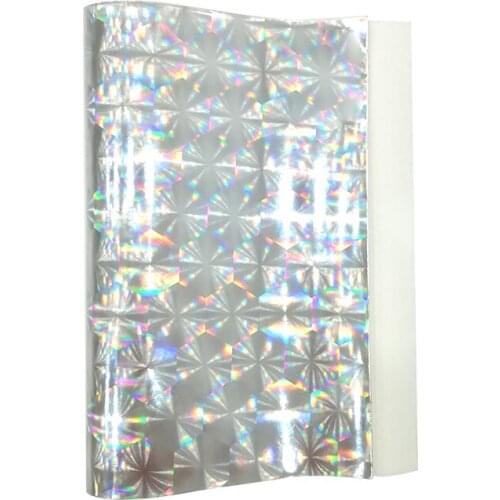 135x30cm Silver Printed Mirror Laser PU Faux Leather Fabric Sheet for DIY Accessories Decoration Shoe Bag Handbag Keychain