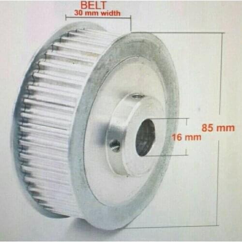 Synchronous wheel， Diameter: 85MM, Hole: 16MM, Width: 30MM
