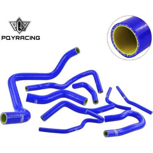 Blue & Yellow D15/16 Silicone Radiator Coolant Hose , Silicone hose kit With PQY logo For Honda CIVIC SOHC D15 D16 EG EK 92-00
