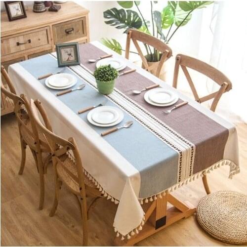 Modern Decorative Table Cloth Tassel Iace Rectangle Tablecloth Home Kitchen Table Cloths Party Banquet Dining Table Cover
