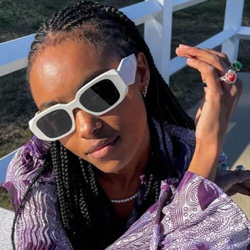 Small Rectangle Sunglasses Diamond-Cut Frame Women Men Square Sun Glasses Shades Vintage Retro UV400 Lunette De Soleil Femme
