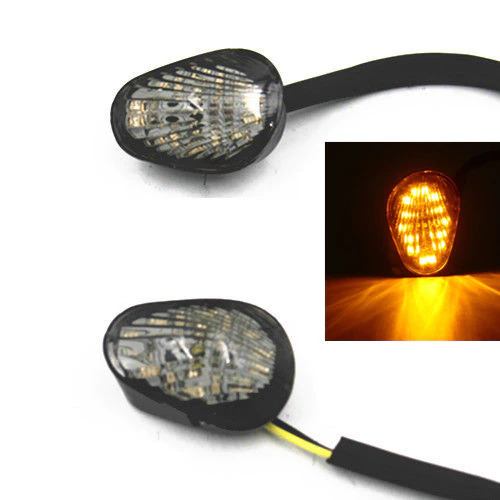 Motorcycle Clear LED Flush Mount Turn Signal Indicator Lights For Yamaha YZF R6 2003-2005 2004 R6S 2006-2007 Custom