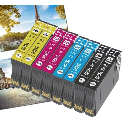 T603 603XL - Ink Cartridge Compatible For Epson Expression Home XP-3100 XP-4100 XP-2100 XP-2105 XP-3105 XP-4105 Printer 8pk