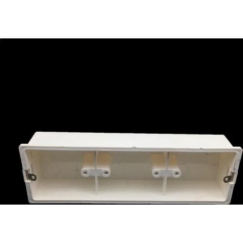 Type 86 PVC Flame Retardant Junction Dark Box Universal Switch Socket Bottom Wall Mount Switch Box 3-Gang
