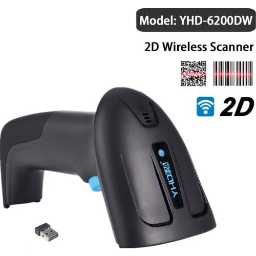 YHDAA 2D Wireless Barcode Scanner 2.4G Cordless 1D QR Code Handheld CMOS Reader for Logistic Pharmercy Warehouse