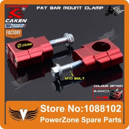 Billet HandleBar Fat Bar Risers 28mm Mount Clamp CR CRF 125 250 450 KX KXF 125 250 450 RMZ 250 Dirt Bike Motocross Enduro