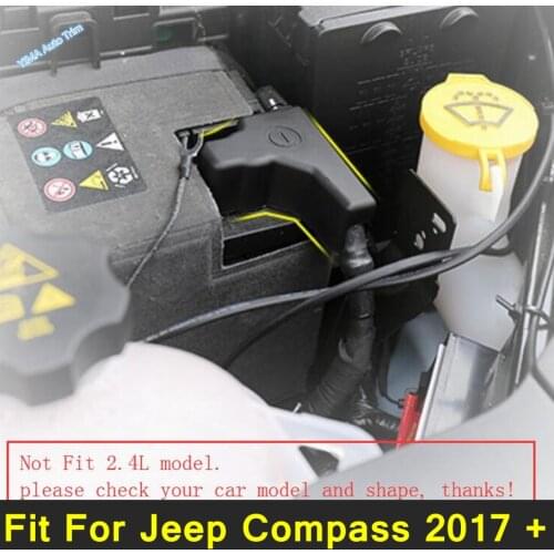 Lapetus Plastic Engine Battery Anode Negative Electrode Protection Cover Trim Fit For Jeep Compass 2017 - 2020 Accessories