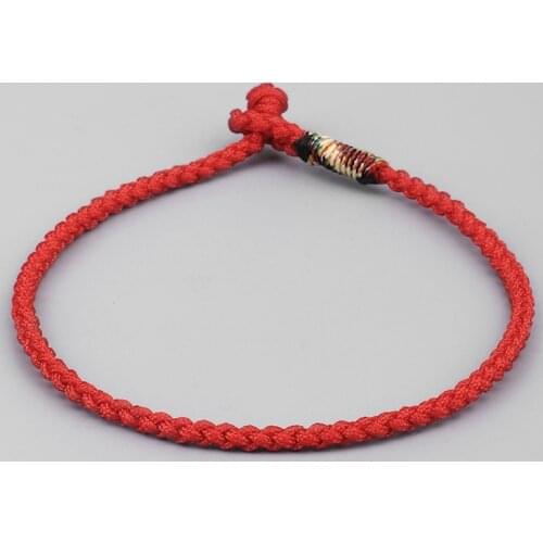 Lucky Rope Bracelet Women Tibetan Buddhist Hand Braided Knots Blue Red Color Rope Bracelet Men