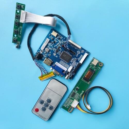 LCD For LQ123K1LG03 12.3" 1280×480 l monitor 2 LAMPS VGA 2AV 20 pins Panel Screen HDMI Controller driver board
