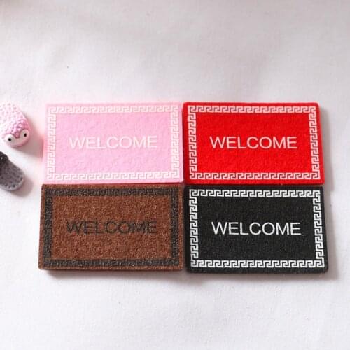 1:12 Dollhouse Miniature Floor Decoration Welcome Carpet Mini Slippers Doll House Accesssories For Dollhouse Decals New
