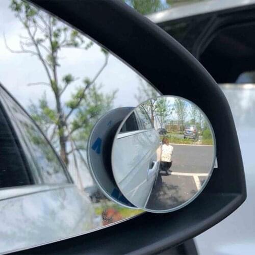 2pcs Car 360 Wide Angle Round Convex Mirror Car Vehicle Side Blindspot Blind Spot Mirror Wide Rear View Mirror Small Round