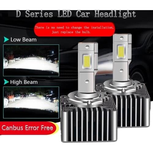 2PCS D1S LED Headlight Bulb D3S D2S D2R D4S D4R D5S D8S Canbus Error Free Auto Lamp 70W 12000LM LED to Replace HID Conversion