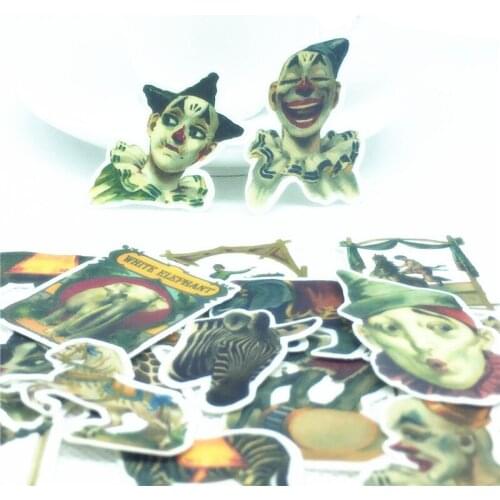 20 PCS Circus clown Sticker Animal Cartoon Punk Game Stickers for DIY Skateboard Guitar Suitcase Laptop Bicycle Stickers