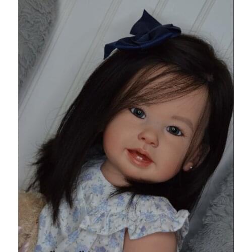 28 inch 70CM huge baby reborn doll kit Teegan girl Vinyl bebe Reborn Toddler Doll Kit unfinished doll parts DIY