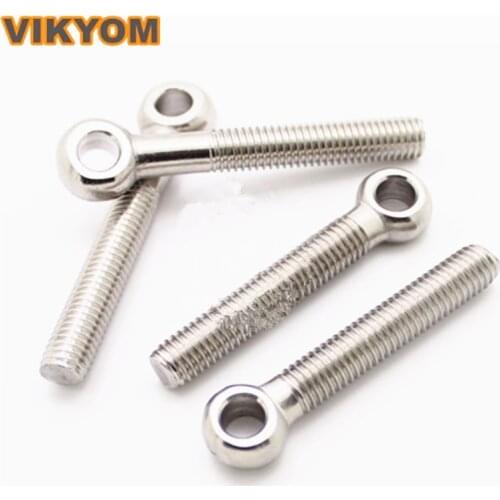 304 Stainless steel slipknot screw Ring screw Fish eye screw Bolt with hole M5 M6 M8 M10 M12 M14