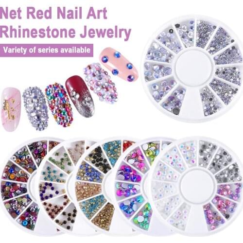 AB Rhinestones For Nail Design Accessories Manicure Decorations Nail Glitter Supplies Set Diamond Stickers Acrylic Nails Coloure