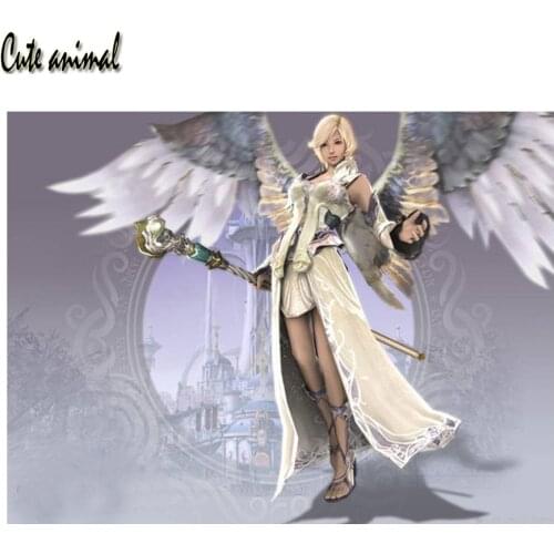 DIY Handmade diamond painting Anime girl angel 5d diamond embroidery cross stitch mosaic painting rhinestones home Decor