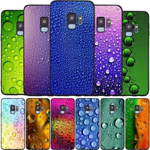 Colorful water drop black Soft phone Case For Samsung S20 S10 S9 S8 S7 edge Plus Lite Note 8 9 10 A6 A7 A8 A9 2018 luxury Cover