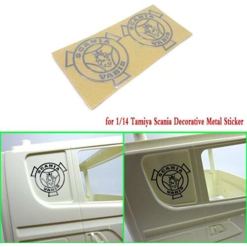Decorative Metal Stickers for 1/14 Tamiya RC Truck Car SCANIA R730 R470 R620 Diy Parts