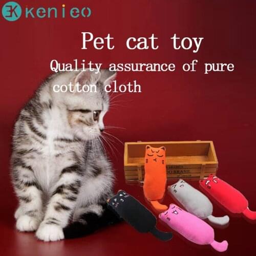 Kenieo Teeth Grinding Catnip Toys Funny Interactive Plush Cat Toy Pet Kitten Chewing Vocal Toy Claws Thumb Bite Cat mint For Cat