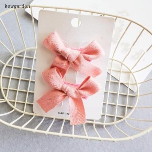 Kewgarden Cute Hair Ribbons Hair Bowknot Hairpins Side Hairclips Baby Girls Headwear Hair Accessories 4 Pcs