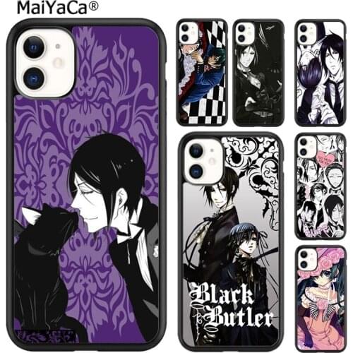MaiYaCa Anime Black Butler Kuroshitsuji Phone Case Cover For 5s SE 6s 7 8 plus X XR XS 11 12 pro max Samsung Galaxy S8 S9 S10