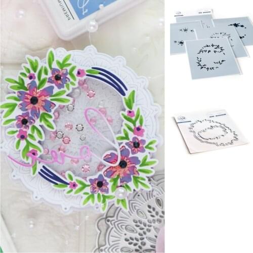 Wreath Metal Cutting Dies Stencils for Scrapbooking Stamp Photo Album Decorative DIY Paper Embossing Cut Die Cards 2021 NEW