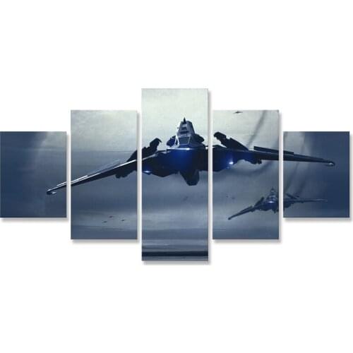 Star Citizen Hawk Anvil Canvas Painting 5 Pieces Posters and Prints Modular Pictures Modern Home Decor Wall Painting