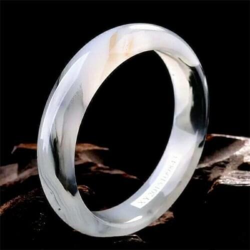 Natural handcarved ocean agate black bangle bracelets women bangles jade jewelry jadeite jade bangles bracelet