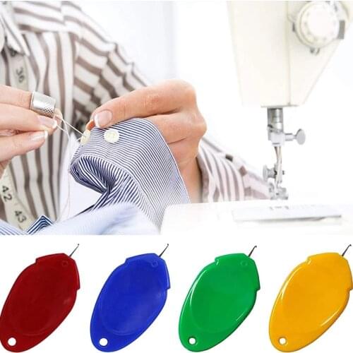 Plastic Guide Needle Threader DIY Sewing Auto Needle Threader Random Color for Hand and Machine Needle Threading