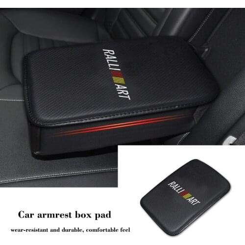 Car Armrest Mat Cover Auto Seat Arm Rest Cover Storage Protection Cushion For Mitsubishi Lancer 10 RalliArt asx lancer outlander