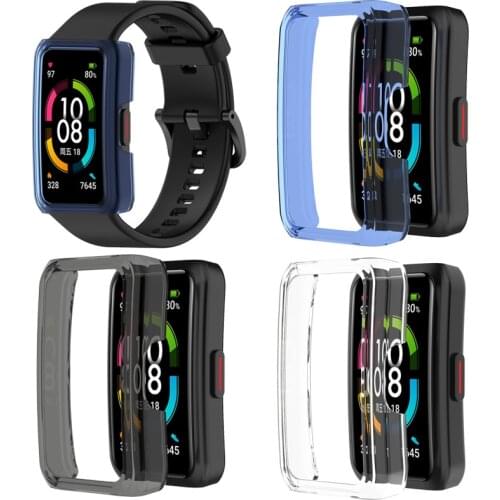 Durable Protector Watch Case Cover For Huawei Honor Band 6 Accessories Screen Bracelet Transparent Women Men Smart Watch Case