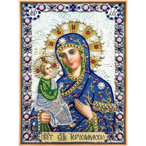 Religion 5D Special Shaped Diamond Painting Embroidery Needlework Rhinestone Crystal Cross Craft Stitch Kit DIY