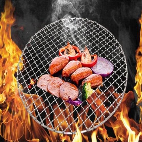 304 Stainless Steel round BBQ Grill Mesh Home Roast Nets Bacon Grill Tool Iron Nets barbecue accessories non-stick BBQ Mat Grid