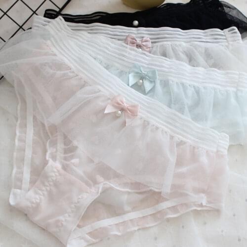 Super Fairy Sexy Panties Briefs for Women Young Girls Cute Underwear Sweet Thong Seamless Lingerie Femme See Through Panty New