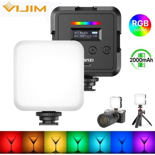 Ulanzi VL61 RGB Video Light Full Color 2500K-9000K Portable LED Fill Light Cold Shoe 2000mAh Mini Live Camera Light VL49 Updated