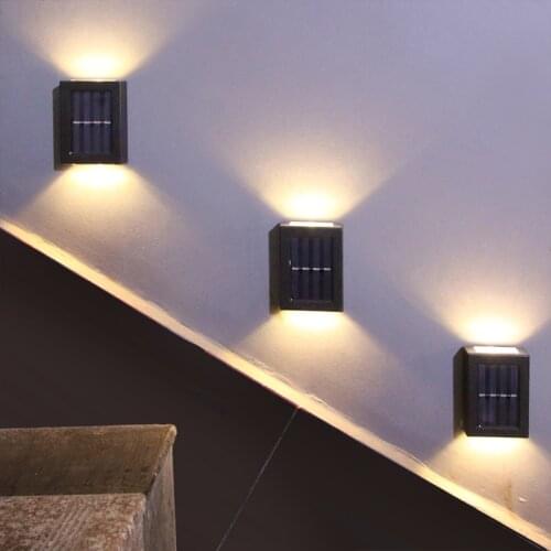 Outdoor Solar Lamps Solar Garden Waterproof Wall Lamp Light Up And Down Garden Decorative Wall Lamp Street Lamps Home Stair Lamp