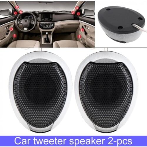 Universal 2pcs High Efficiency 1000W Metal + Plastic Mini Car Dome Tweeter Speakers for Car Audio System
