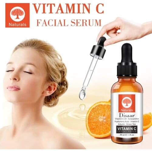 30ml Revitalizing Skin Shrink Moisturizing VC Serum Anti Aging Liquid Skin Shrinking Pores Whitening Sleeping Face Mask TSLM1