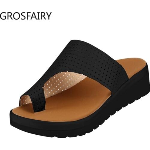 Womens Plus Size Perforated Sandals and Slippers Womens 2021 Summer Thick Bottom All Over Toe Womens Sandals Slipper Women