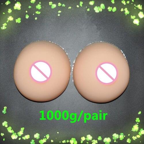 1000g/pair Fake Boobs False Breasts For Men Crossdresser Drag Queen Shemale Transgender Artificial Breast Silicone Breast Forms