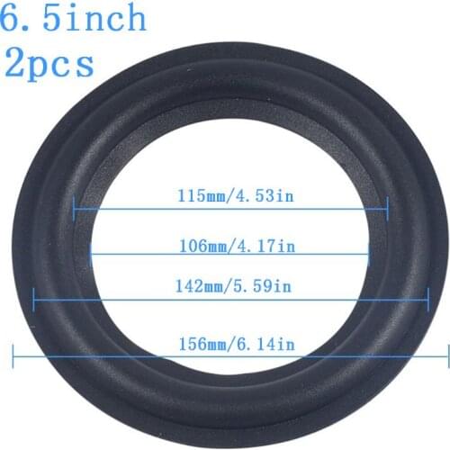 4/5/6.5/8/10/12\" Elastic Rubber Ring Speaker Surround Repair Foam Woofer Edge M2EC