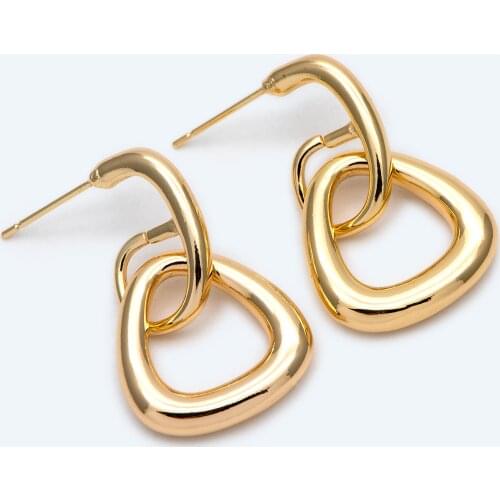 4pcs Dainty Earrings, Gold Drop Earrings, Gold Dangle Earrings, Geometric Earring (GB-1837)